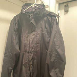 Eddie Bauer Raincoat with Hood - XL Black